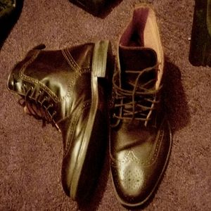 Stafford high top brown dress shoes